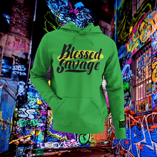 Load image into Gallery viewer, Blessed Hoodie with Sleeve Logo