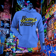 Load image into Gallery viewer, Blessed Hoodie with Sleeve Logo