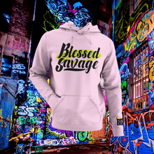 Load image into Gallery viewer, Blessed Hoodie with Sleeve Logo